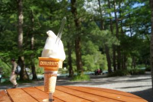 まだまだ夏休み　TVで紹介の上高地ジェラートです